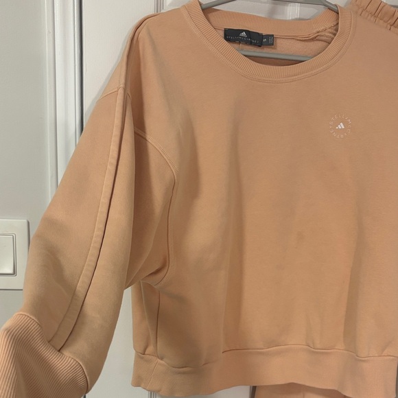 Adidas Stella McCartney Peach Sweatshirt (S) and Joggers (XS) Set - Picture 4 of 12